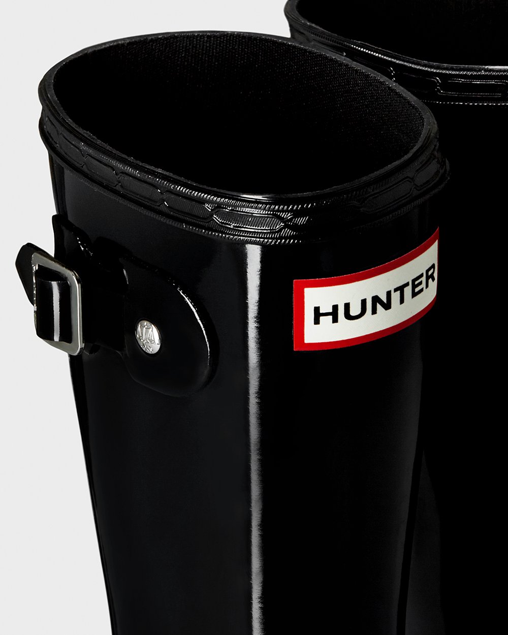 Kids Hunter Original Big Gloss | Rain Boots Black | NZ-12307-HLYK